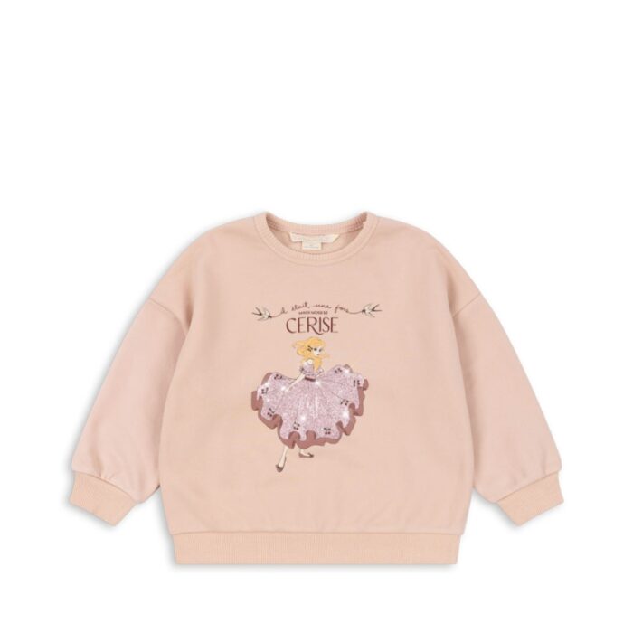 Lou Glitter Sweatshirt - Cameo Rose - Konges Slojd