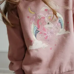Lou Glitter Sweatshirt - Mahogany Rose - Konges Slojd