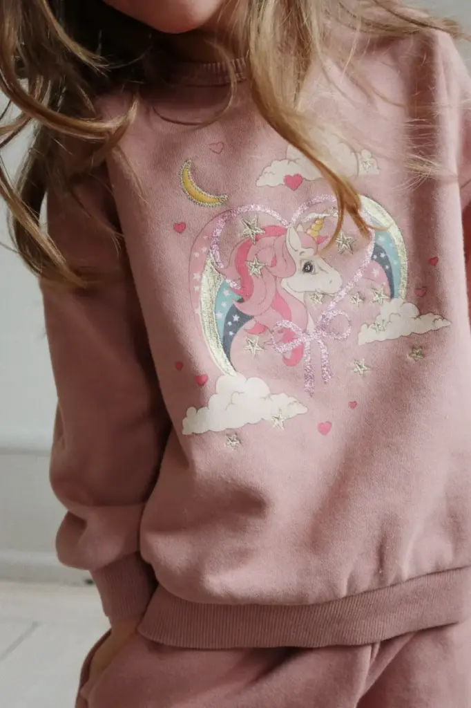 Lou Glitter Sweatshirt - Mahogany Rose - Konges Slojd Lou Glitter Sweatshirt - Mahogany Rose - Konges Slojd