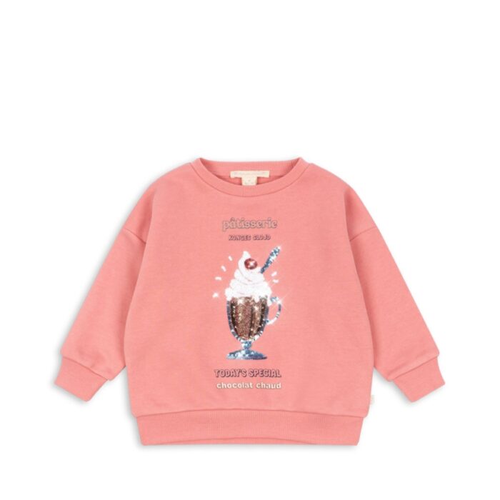 Lou Sequin Sweat Shirt - Peach Blossom - Konges Slojd