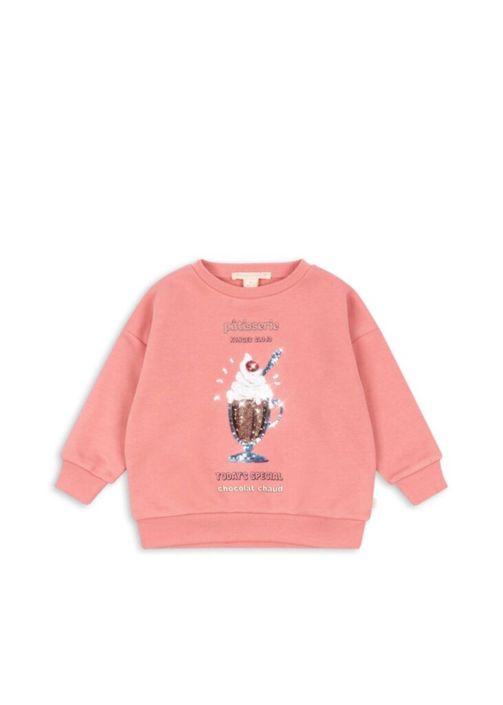 Lou Sequin Sweat Shirt - Peach Blossom - Konges Slojd