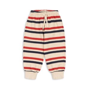 Lou Stripe Sweat Pants - Tangerine Stripe - Konges Slojd