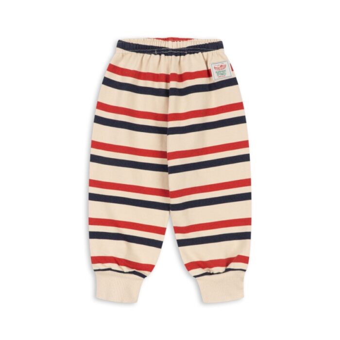 Lou Stripe Sweat Pants - Tangerine Stripe - Konges Slojd