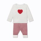Love Heart & Stripe Pyjamas - Mori