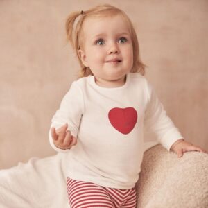 Love Heart & Stripe Pyjamas - Mori