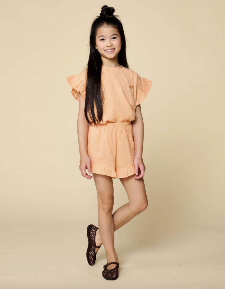 Luna Frill Short - Peach Cobbler - Petit Blush Luna Frill Short - Peach Cobbler - Petit Blush