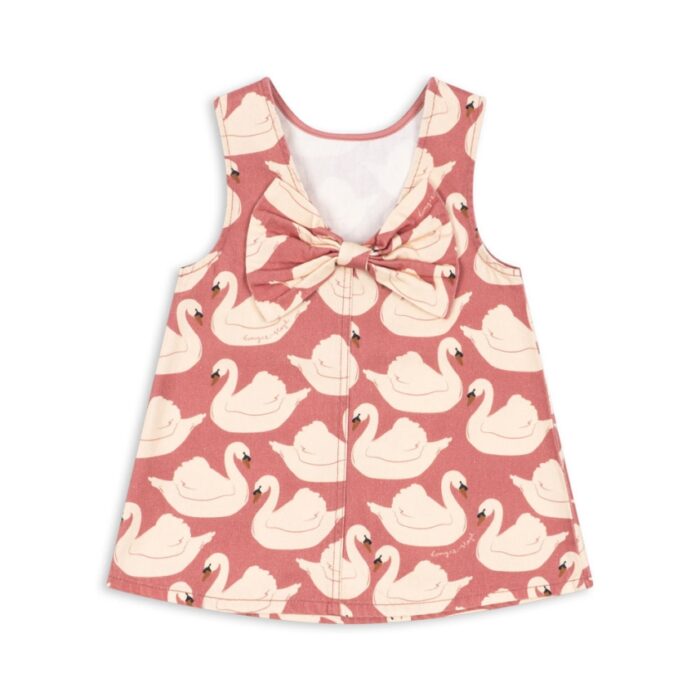 Magot Bow Dress - Swan Rose - Konges Slojd Magot Bow Dress - Swan Rose - Konges Slojd