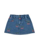 Magot Printed Skirt - Ma Grande Cerise Denim - Konges Slojd