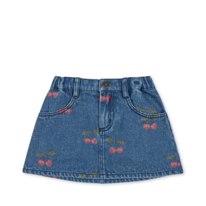 Magot Printed Skirt - Ma Grande Cerise Denim - Konges Slojd