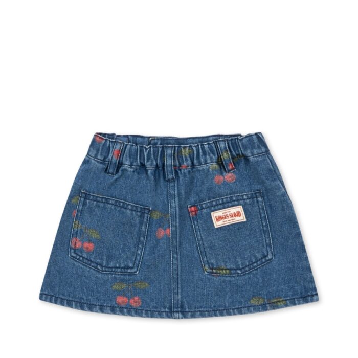 Magot Printed Skirt - Ma Grande Cerise Denim - Konges Slojd