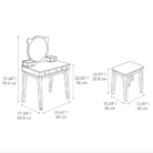 Make Up Tafel & Stoeltje - Tender Leaf