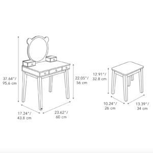 Make Up Tafel & Stoeltje - Tender Leaf