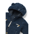 Mara Pile Jacket With Ears - Rocket / Classic navy / Embroidery - Liewood