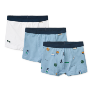Marvin Boxers 3-Pack - Fun / Crisp white / beach blue / mix - Liewood