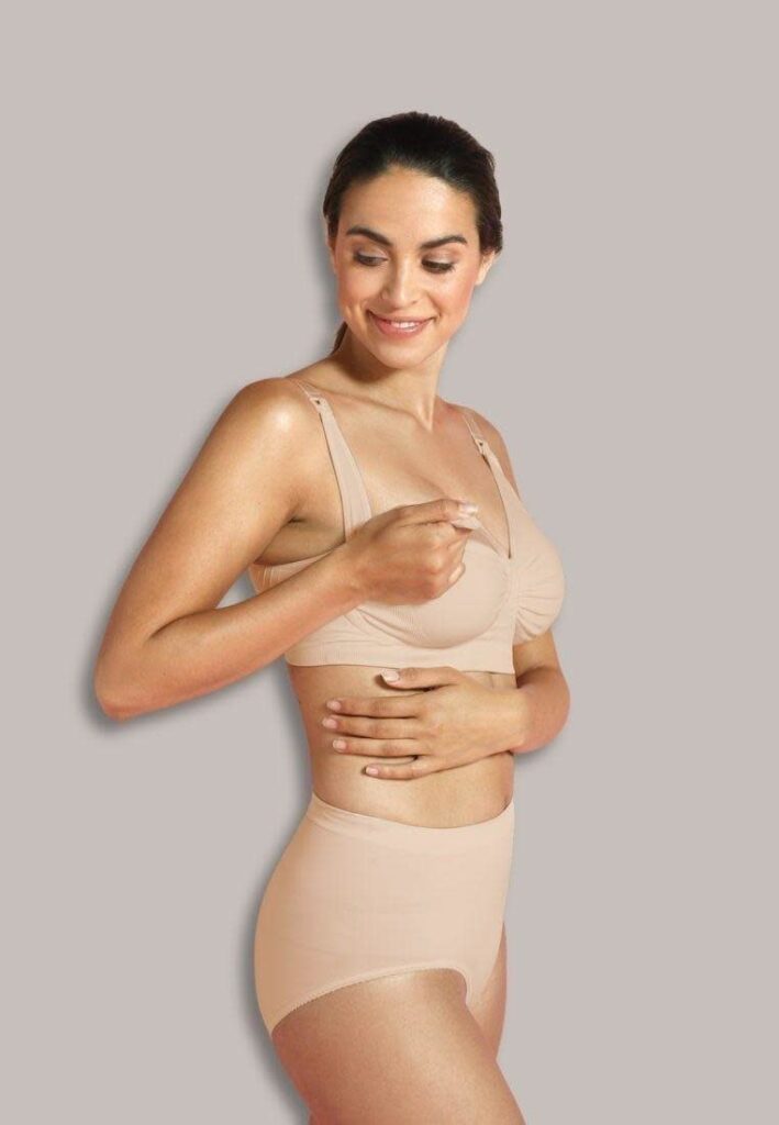 Meegroei- en Voedingsbeha met Carri-Gelbeugel - Beige - Carriwell