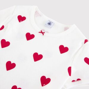 Meisjespyjama Kort - Hartjes - Petit Bateau Meisjespyjama Kort - Hartjes - Petit Bateau
