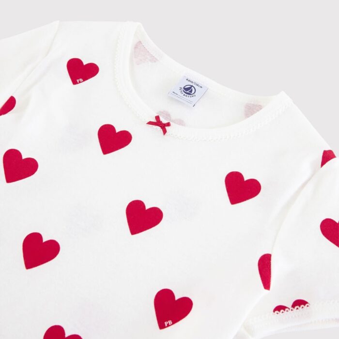 Meisjespyjama Kort - Hartjes - Petit Bateau