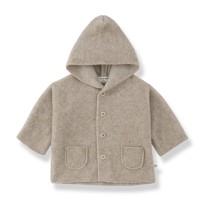 Menton Hooded Jacket - Beige - 1+ In The Family Menton Hooded Jacket - Beige - 1+ In The Family