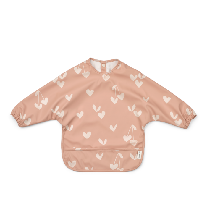 Merle Printed Cape Bib - Sweethearts / Pale tuscany - Liewood