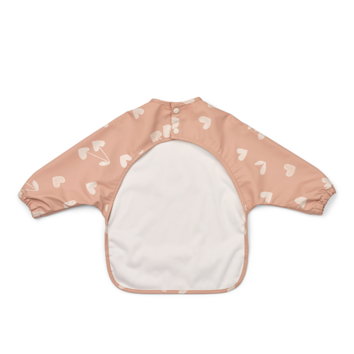 Merle Printed Cape Bib - Sweethearts / Pale tuscany - Liewood