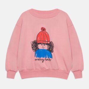 Messy hair sweatshirt - Pink - Weekend House Kids
