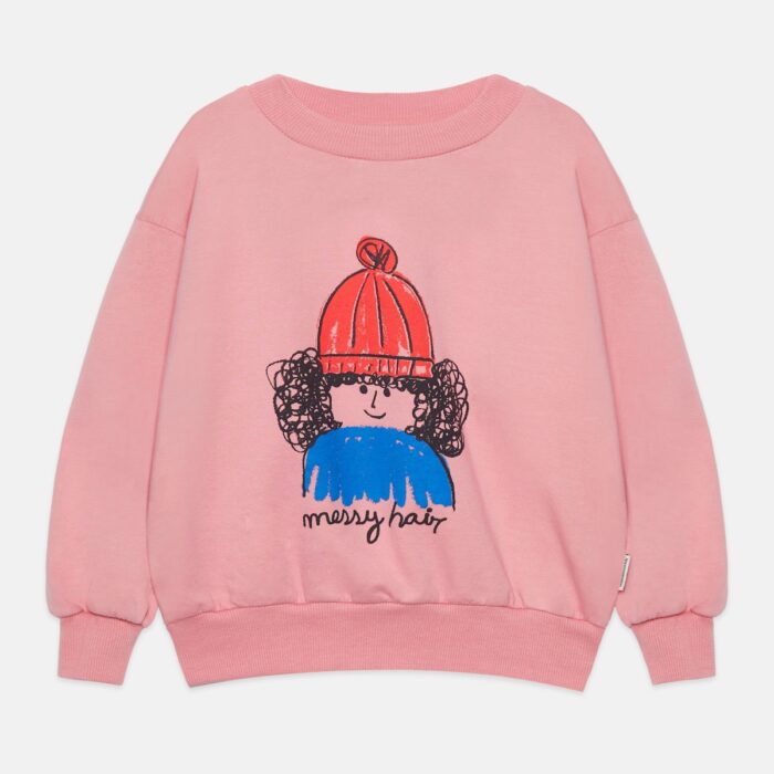 Messy hair sweatshirt - Pink - Weekend House Kids Messy hair sweatshirt - Pink - Weekend House Kids