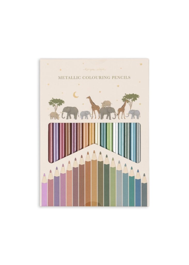 Metallic Coloring Pencils - Multi - Konges Slojd Metallic Coloring Pencils - Multi - Konges Slojd