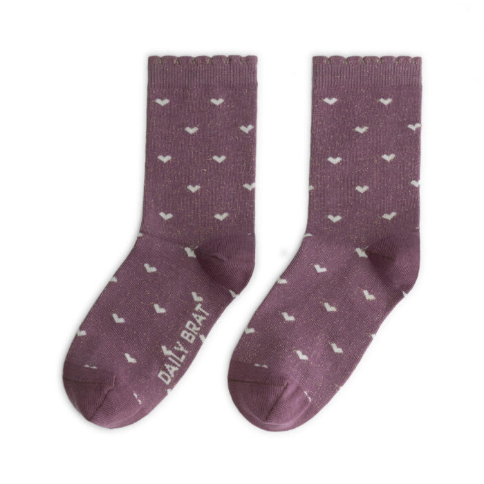 Metallic Heart Socks - Daily Brat Metallic Heart Socks - Daily Brat