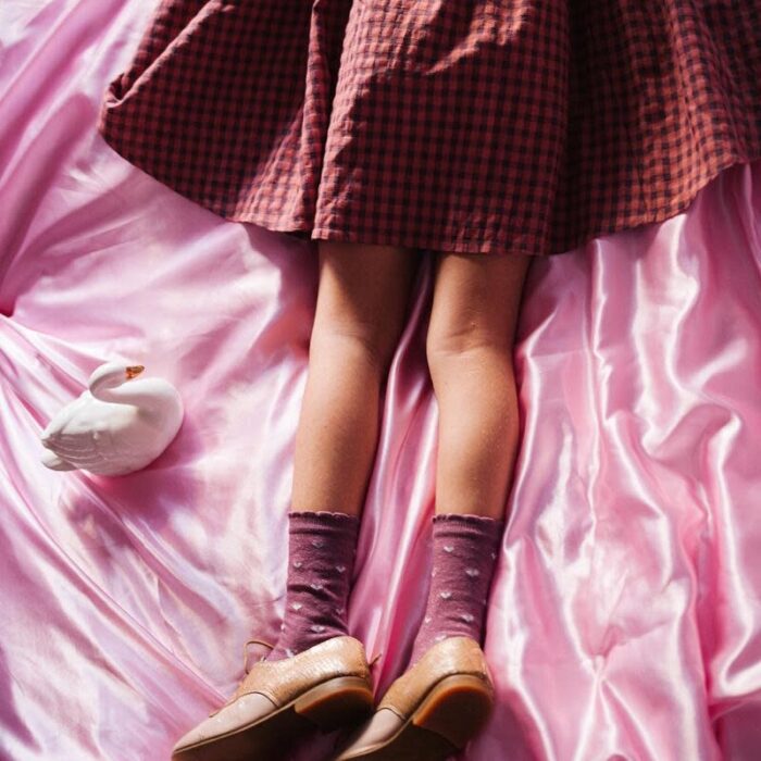 Metallic Heart Socks - Daily Brat Metallic Heart Socks - Daily Brat