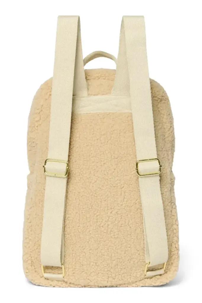 Midi Teddy Rugzakje Front Pocket - Ecru - Studio Noos Midi Teddy Rugzakje Front Pocket - Ecru - Studio Noos