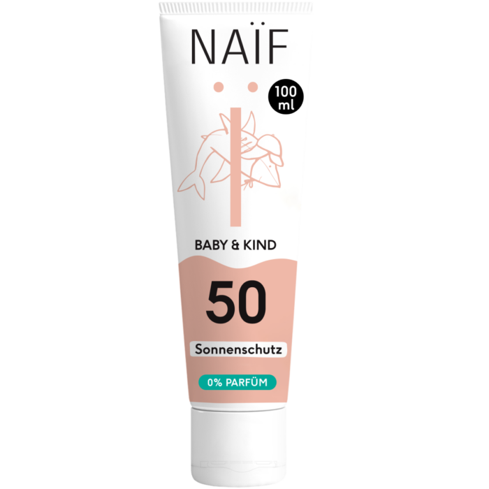 Minerale Zonnebrandcrème- Baby & Kids - SPF50 - 100ml - 0% parfum - Naif