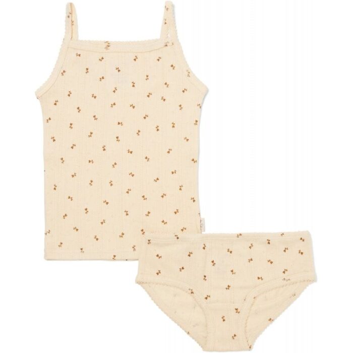 Minnie Underwear Set - Petit Bisou Mustard - Konges Slojd Minnie Underwear Set - Petit Bisou Mustard - Konges Slojd