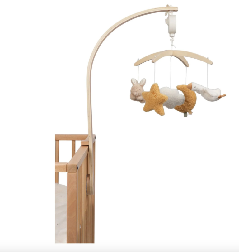 Mobieltje & mobieltjeshouder - Beige Newborn Natural - Little Dutch