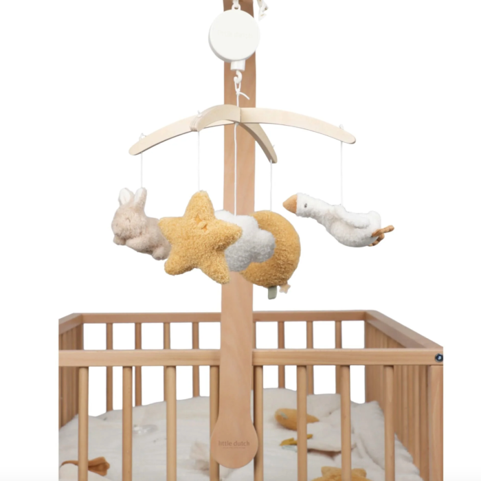 Mobieltje & mobieltjeshouder - Beige Newborn Natural - Little Dutch