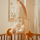 Mobieltje & mobieltjeshouder - Beige Newborn Natural - Little Dutch