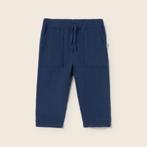 Muslin Pants Mario - Navy - My Little Cozmo