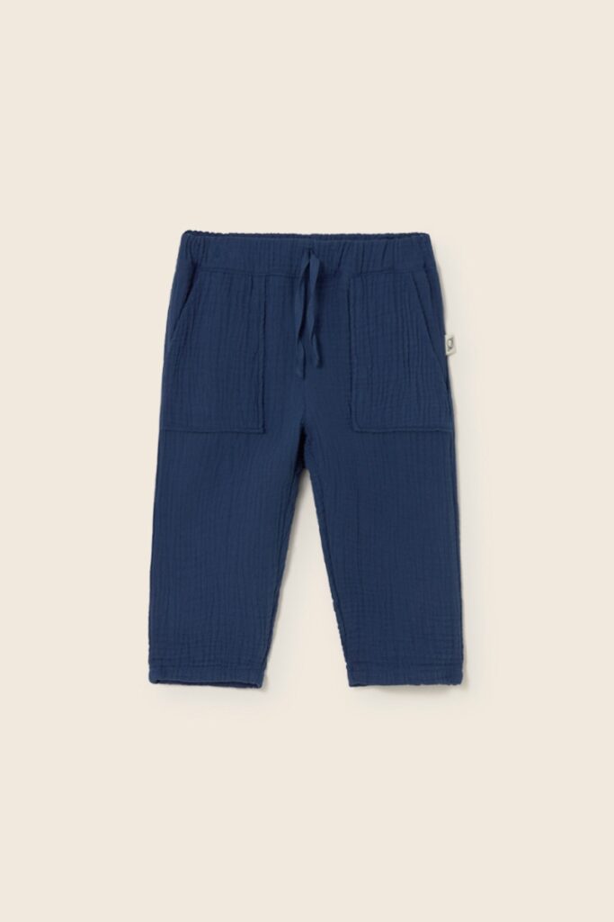 Muslin Pants Mario - Navy - My Little Cozmo