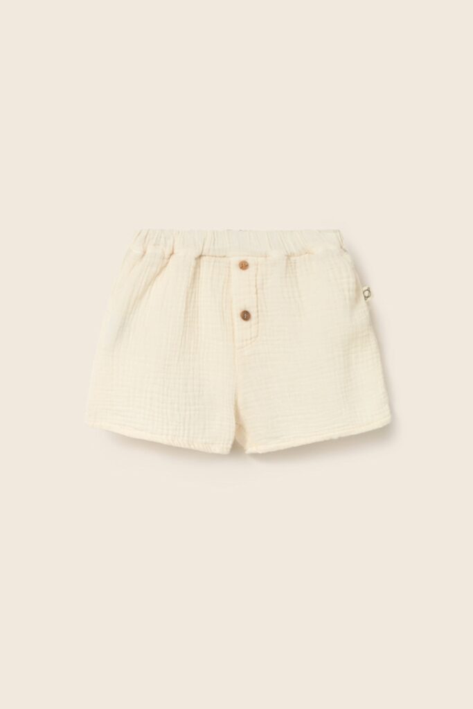 Muslin Shorts Dale - Ivory - My Little Cozmo