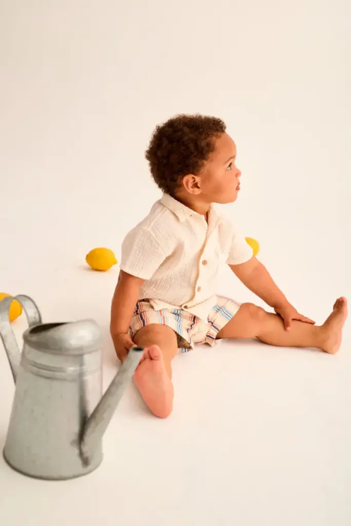 Muslin Shorts Roy - Stripes - My Little Cozmo Muslin Shorts Roy - Stripes - My Little Cozmo