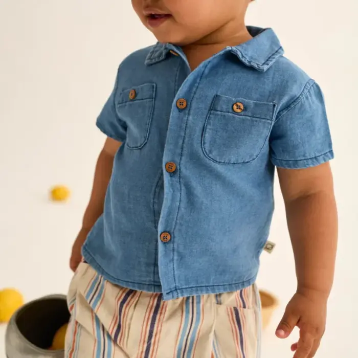 Muslin Shorts Roy - Stripes - My Little Cozmo Muslin Shorts Roy - Stripes - My Little Cozmo