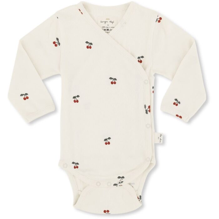 Newborn Overslagbody Cherry - Konges Slojd Newborn Overslagbody Cherry - Konges Slojd