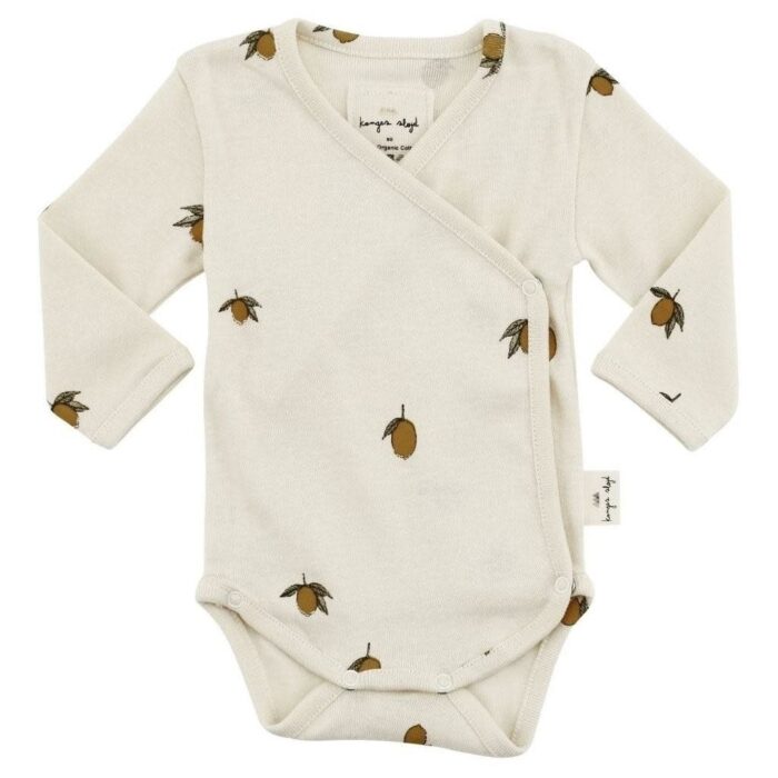Newborn Overslagbody Lemon - Konges Slojd Newborn Overslagbody Lemon - Konges Slojd