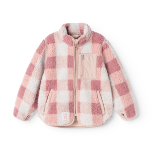 Nolan Pile Jacket - Mega Check / Rose blush - Liewood
