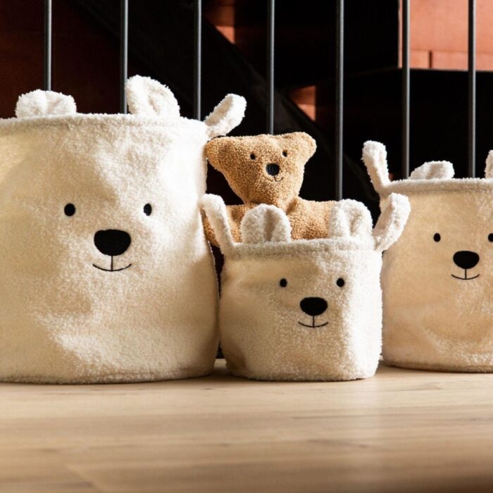 Opbergmand Teddy Ecru - 25x20 - Childhome Opbergmand Teddy Ecru - 25x20 - Childhome