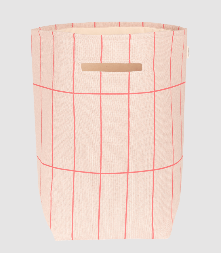 Opbergzak Vibes - Pink Red Grid - Nobodinoz
