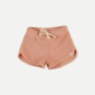 Organic Waffle Baby Shorts - Pink - My Little Cozmo