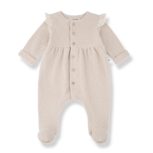 Orleans Girly Jumpsuit W/Feet - Nude - 1+ In The Family