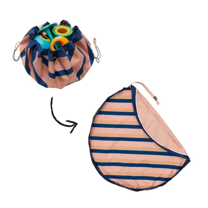 Outdoor Babymat & Opbergzak - Mokka Stripes - Play & Go
