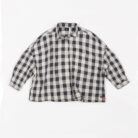 Oversized Blouse Big Vichy Antraciet ADULT - Mundo Melocoton