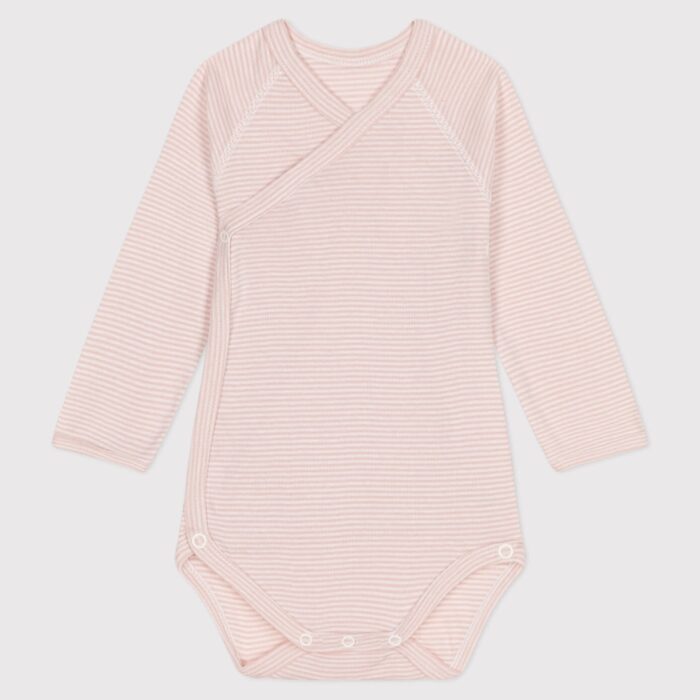 Overslagbody Streepjes - Blush - Petit Bateau
